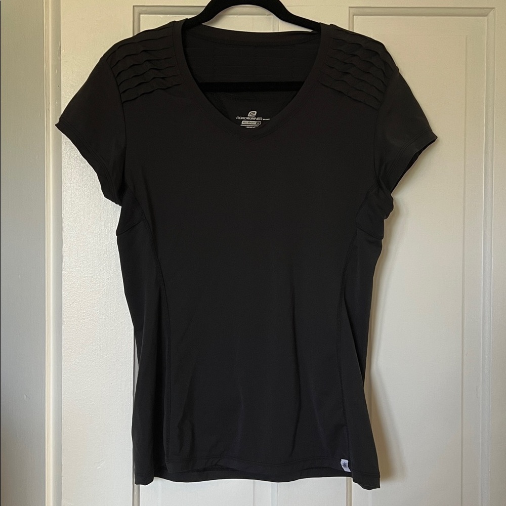 Road Runner Black Short Sleeve Running Top